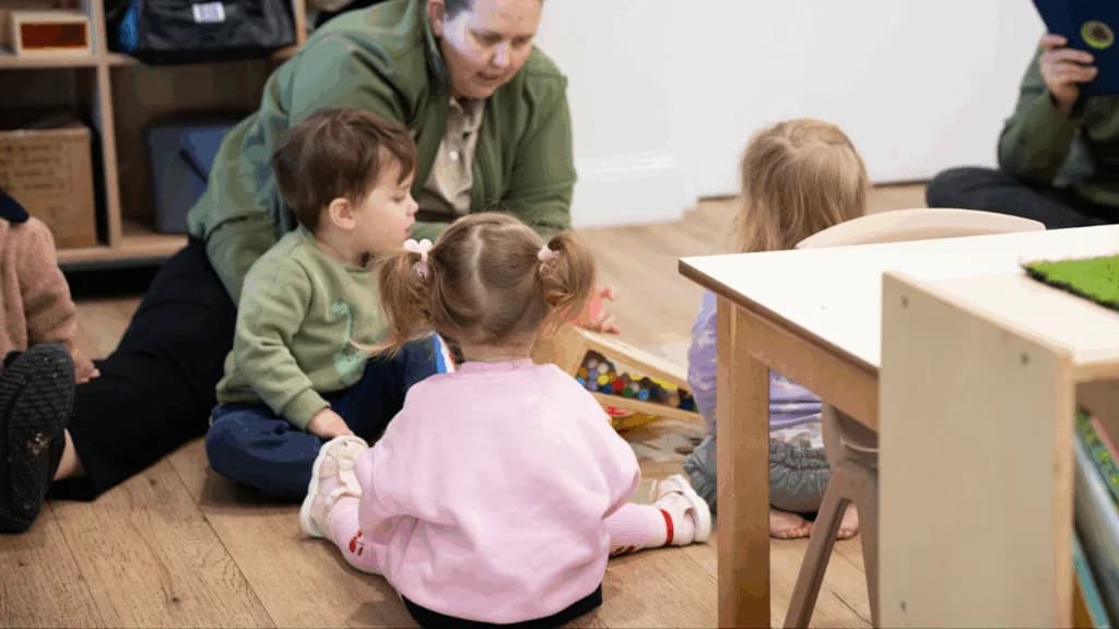 Children across different age groups engaged in flexible, child-led learning activities at Simba Education