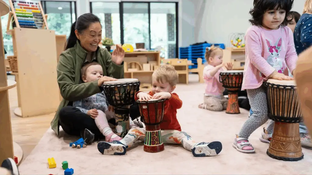 Simba Education nursery educators providing attentive, responsive care to infants in a warm learning environment