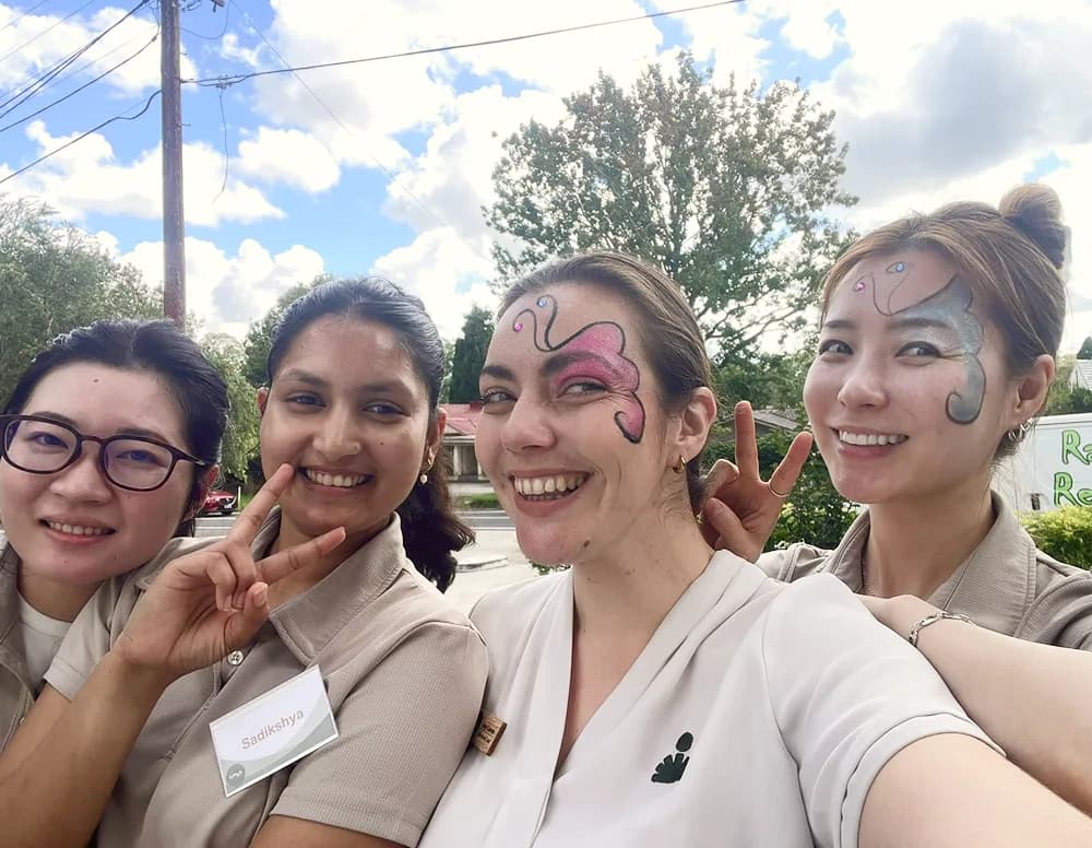 Simba Education team member working with children at a Sydney early learning centre